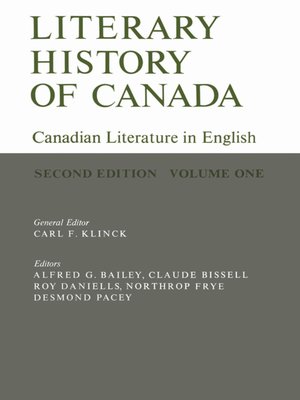 cover image of Literary History of Canada